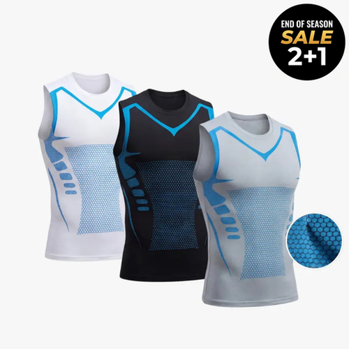 NorthPower compression shaping vests in white, black and grey