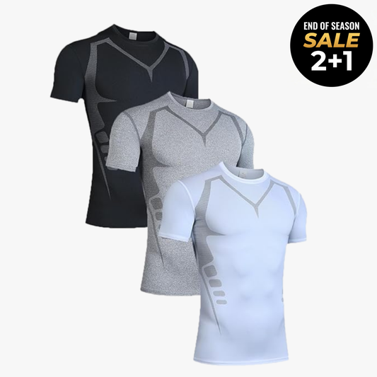 NorthPower-T compression shirts in black, grey and white