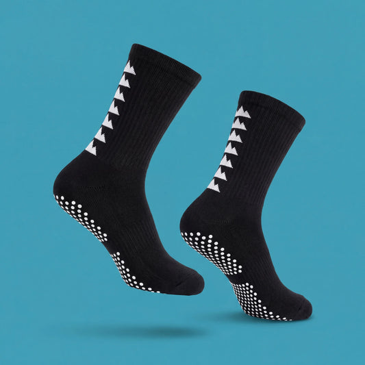 Pair of black S-Grip compression socks with anti-slip grips